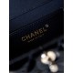 CHANEL Small box bag Black Patent Calfskin Gold Tone Metal