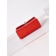 CHANEL Small box bag Red Patent Calfskin Gold Tone Metal