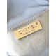 CHANEL Star Handbag Silver Metallic Lambskin Gold Tone Metal