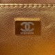 CHANEL Star Handbag Gold Metallic Lambskin Gold Tone Metal