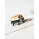 CHANEL Mini Van Minaudiere Black White Gold Plexi Enamel Strass Gold Tone Metal