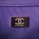 CHANEL Small Messenger Bag Purple Lambskin Gold Tone Metal