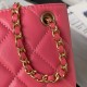 CHANEL Baguette Bag Fuchsia Lambskin Gold Tone Metal