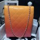 CHANEL Large Hobo Bag Pink Orange Yellow Gradient Calfskin Gold Tone Metal