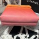 CHANEL Large Hobo Bag Pink Orange Yellow Gradient Calfskin Gold Tone Metal