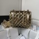 CHANEL Backpack Star Coin Purse Light Gold Mirror Calfskin Metallic Calfskin Gold Tone Metal