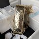 CHANEL Backpack Star Coin Purse Light Gold Mirror Calfskin Metallic Calfskin Gold Tone Metal