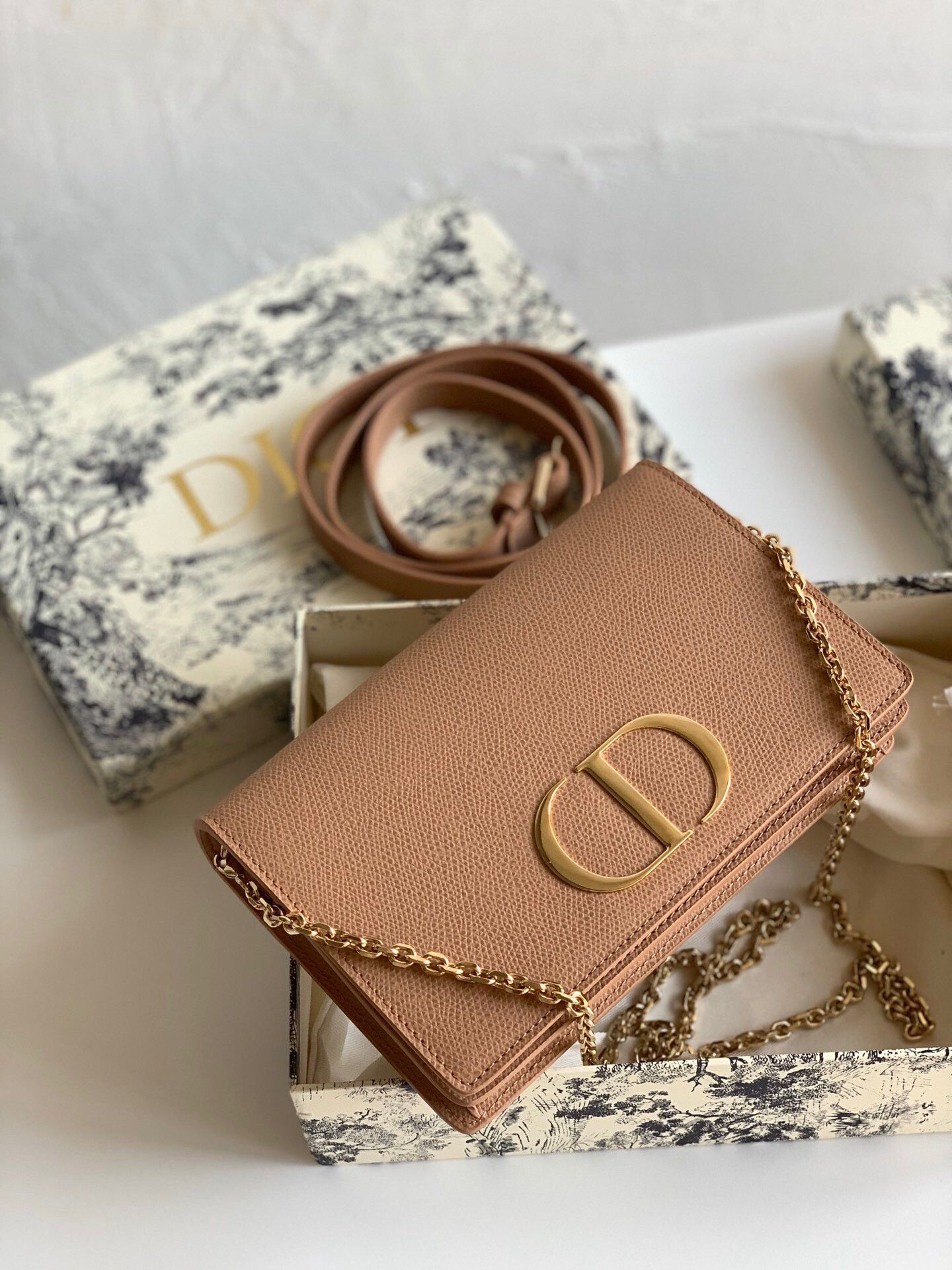 Dior 30 Montaigne 2 In 1 Belt Bag In Poudre Calfskin