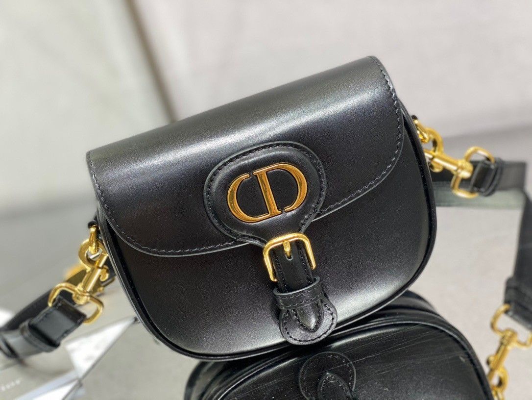 Dior Bobby Small Bag In Black Box Calfskin