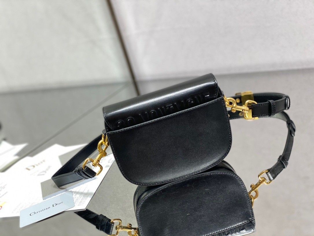 Dior Bobby Small Bag In Black Box Calfskin