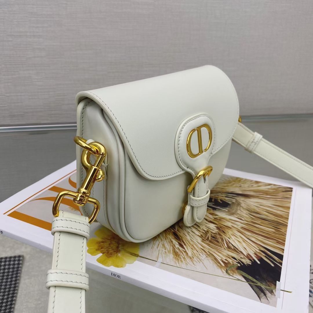 Dior Bobby Small Bag In White Box Calfskin