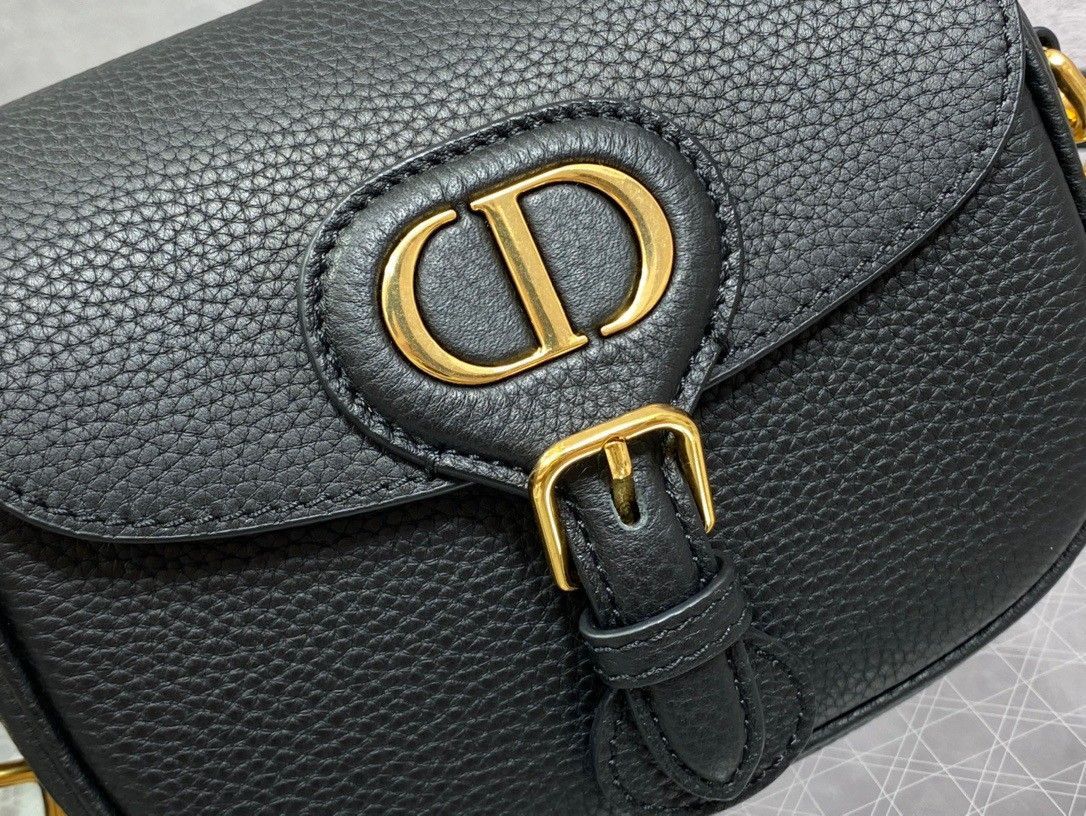 Dior Bobby Small Bag In Black Grained Calfskin