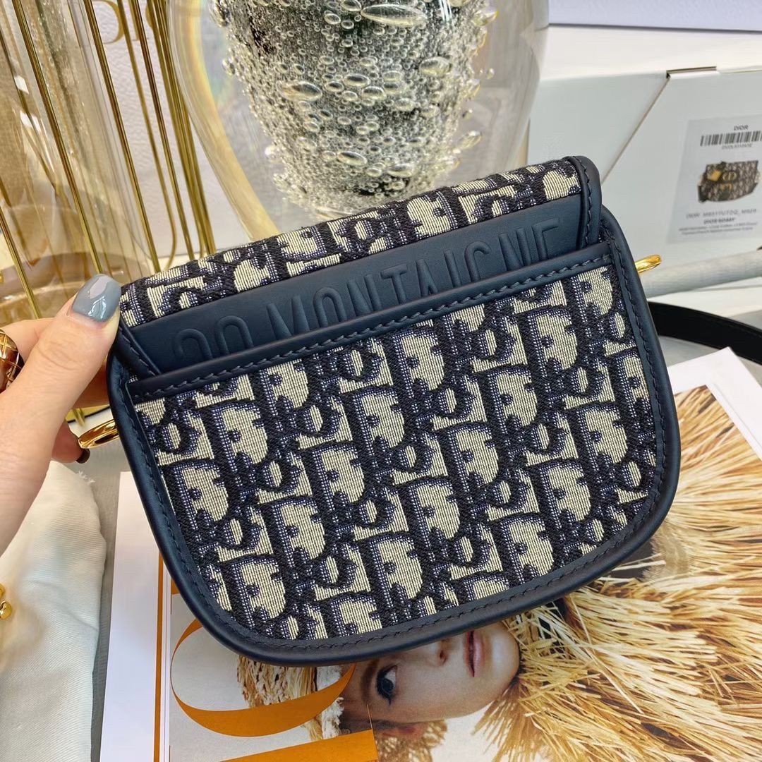 Dior Bobby Small Bag In Blue Dior Oblique Jacquard