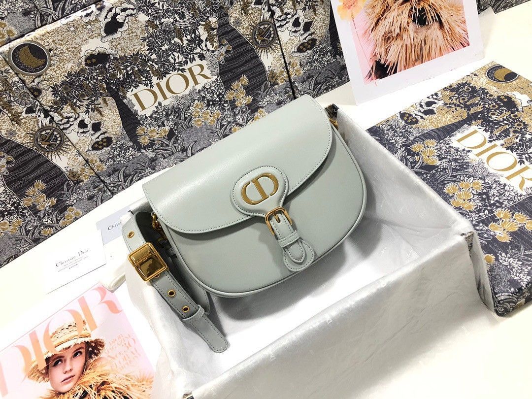 Dior Bobby Medium Bag In Grey Box Calfskin