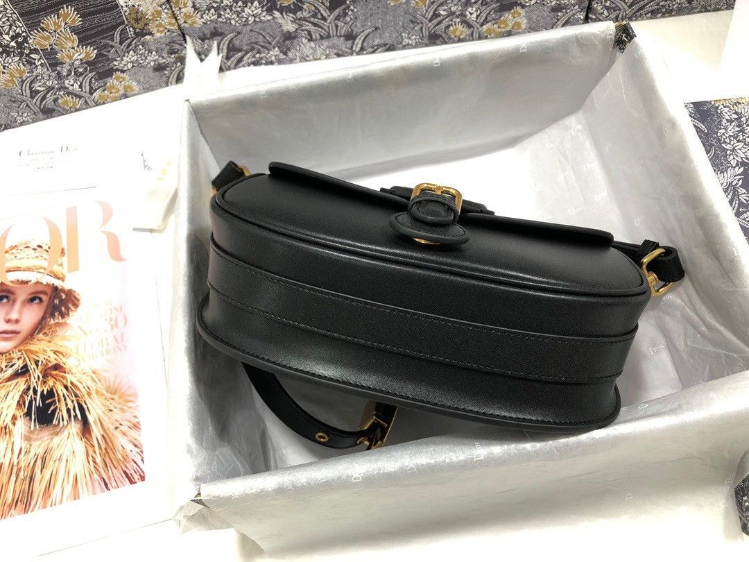 Dior Bobby Medium Bag In Black Box Calfskin