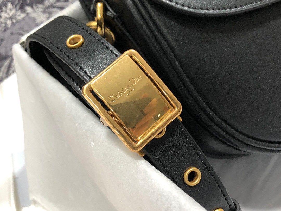 Dior Bobby Medium Bag In Black Box Calfskin