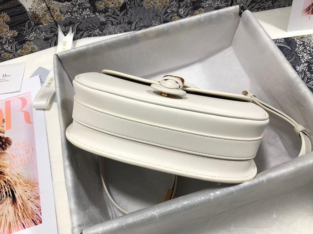 Dior Bobby Medium Bag In White Box Calfskin