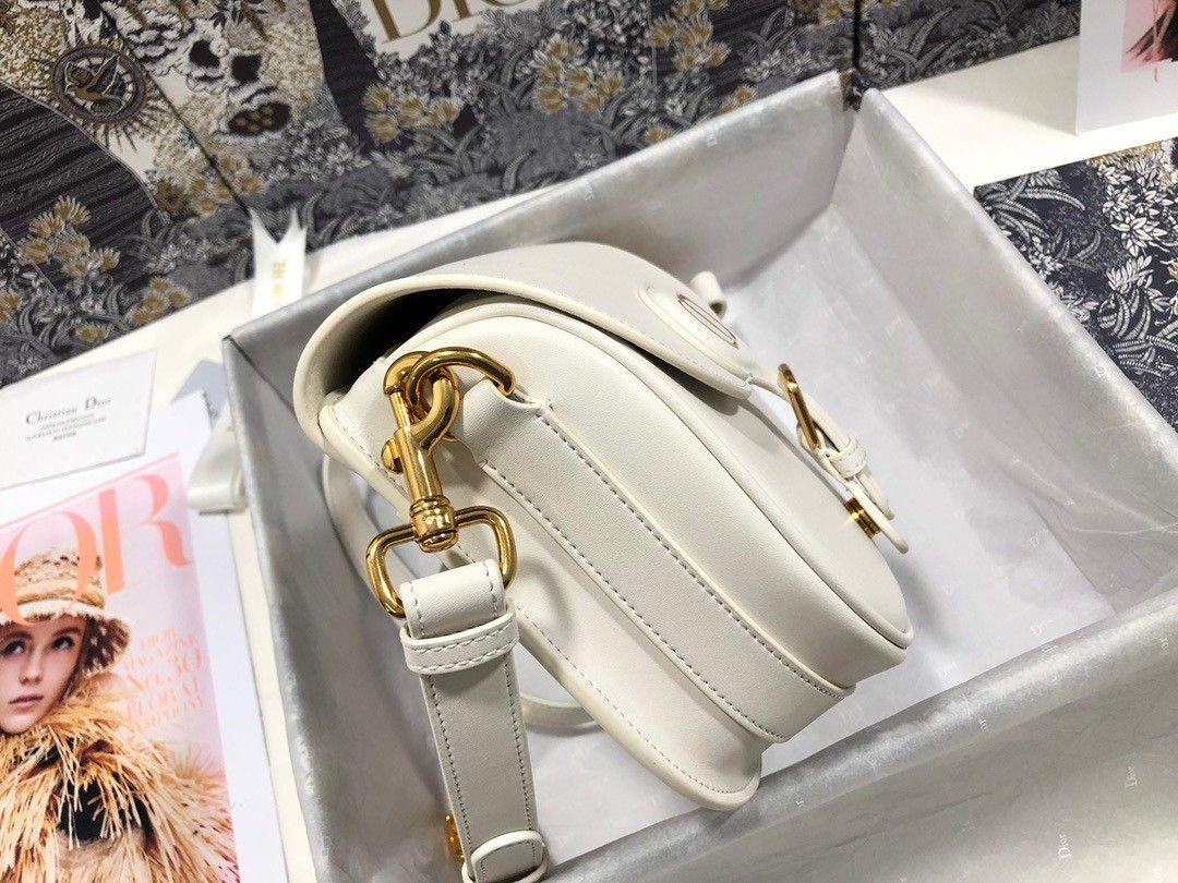 Dior Bobby Medium Bag In White Box Calfskin