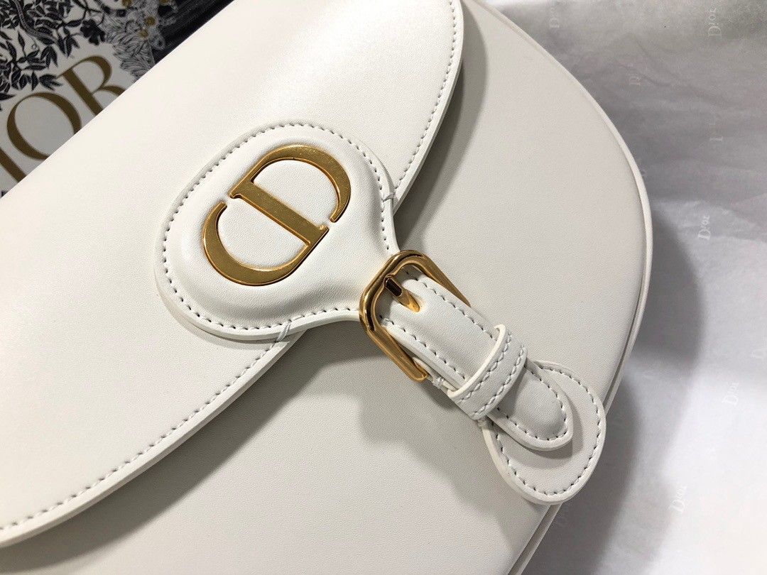 Dior Bobby Medium Bag In White Box Calfskin