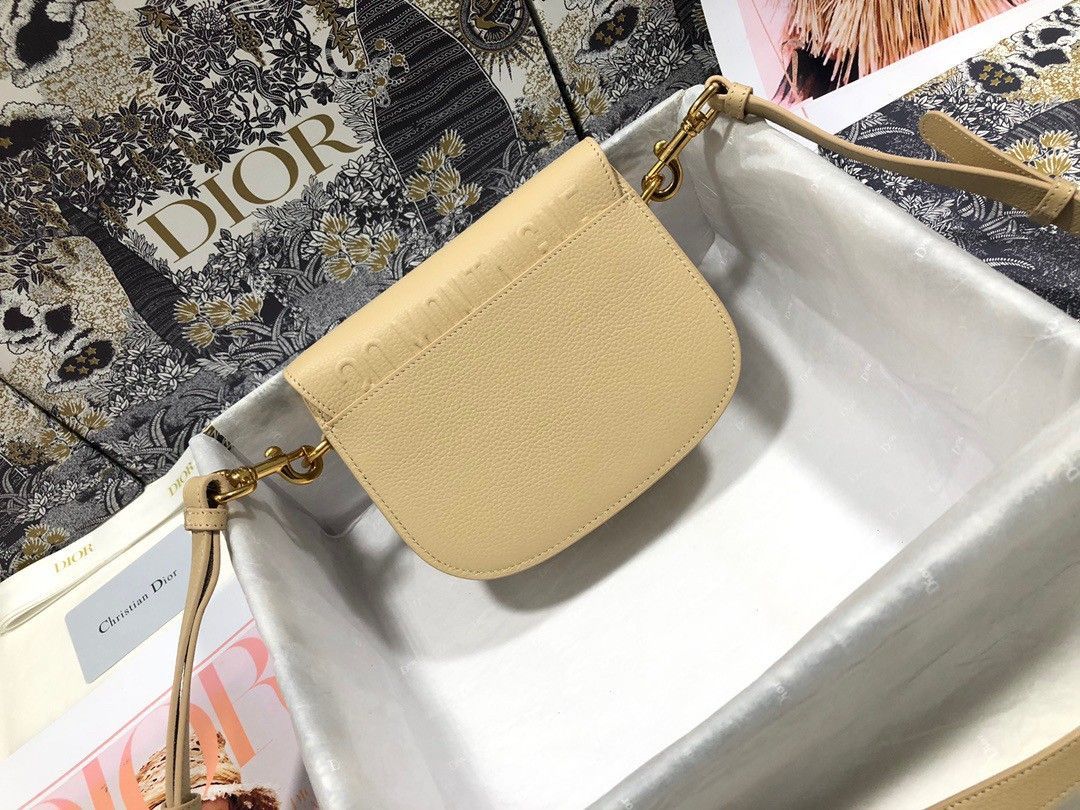 Dior Bobby Medium Bag In Beige Grained Calfskin