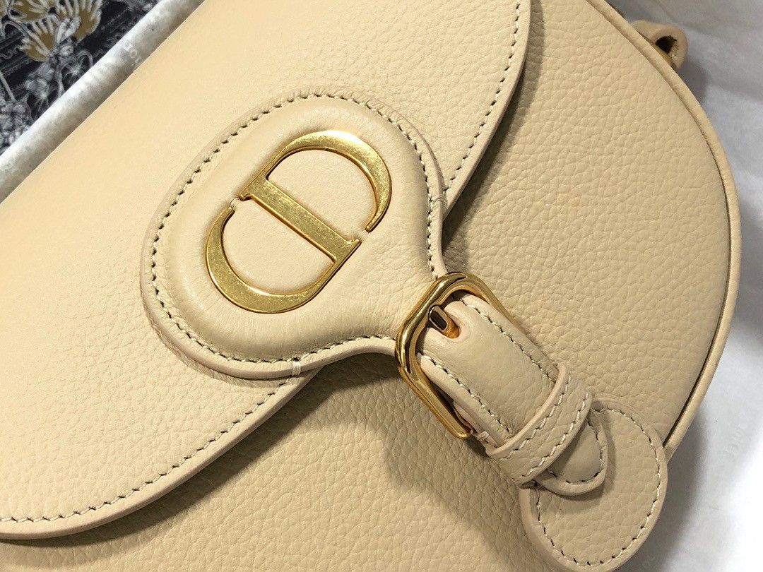 Dior Bobby Medium Bag In Beige Grained Calfskin