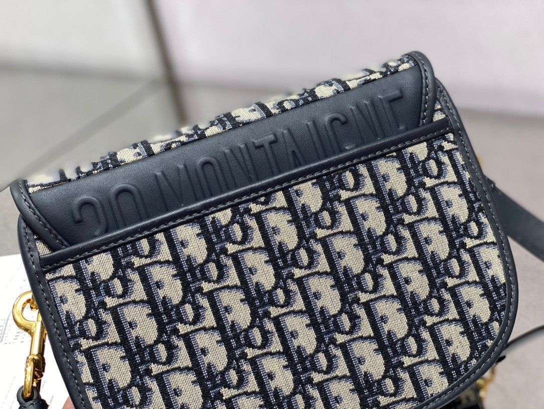 Dior Bobby Medium Bag In Blue Dior Oblique Jacquard