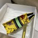 Dior Mini Book Tote Phone Bag In Yellow Pixel Zodiac Embroidery