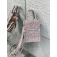 Dior Mini Dioriviera Book Tote Phone Bag In Pink Toile de Jouy Reverse Embroidery