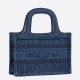 Dior Mini Book Tote Bag In Denim Blue Oblique Canvas