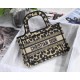 Dior Mini Book Tote Bag In Beige Multicolor Mizza Embroidery