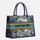 Dior Medium Book Tote Bag In Blue Dior Constellation Embroidery