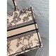 Dior Medium Book Tote Bag In Powder Pink Jardin Botanique Embroidery