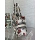 Dior Medium Book Tote Bag In White Jardin Botanique Embroidery