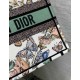 Dior Medium Book Tote Bag in White Toile de Jouy Mexico Embroidery