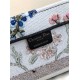 Dior Medium Book Tote Bag In White Dior Petites Fleurs Embroidery