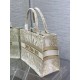 Dior Medium Book Tote Bag In Gold Rêve d'Infini Embroidery