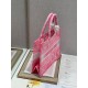 Dior Medium Book Tote Bag In Pink Transparent Toile de Jouy Canvas