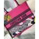 Dior Medium Book Tote Bag In Toile de Jouy Zoom Pop Embroidery