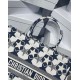 Dior Large Book Tote Bag In Blue and White Dior Etoile Embroidery