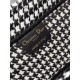 Dior Large Book Tote Bag In Houndstooth Embroidered Canvas