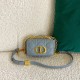 Dior Caro Micro Bag In Blue Cannage Calfskin