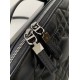 Dior Caro Box Bag with Chain in Black Macrocannage Calfskin