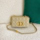 Dior Caro Small Bag In Beige Cannage Calfskin