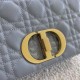 Dior Caro Small Bag In Cloud Blue Cannage Calfskin