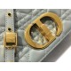 Dior Caro Small Bag In Grey Cannage Calfskin