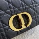 Dior Caro Small Bag In Black Cannage Calfskin