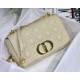 Dior Caro Medium Bag In Beige Cannage Calfskin