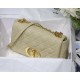 Dior Caro Medium Bag In Beige Cannage Calfskin