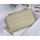 Dior Caro Medium Bag In Beige Cannage Calfskin