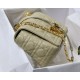 Dior Caro Medium Bag In Beige Cannage Calfskin